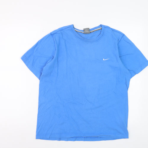 Nike Men’s Blue Crew Neck Cotton Short Sleeve T-Shirt Size M