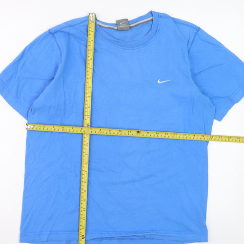 Nike Men’s Blue Crew Neck Cotton Short Sleeve T-Shirt Size M