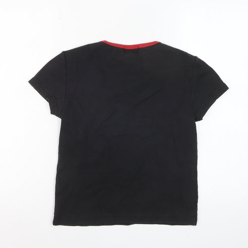 Ralph Lauren Polo Jeans Co Women's Black Ringer T-Shirt Size L
