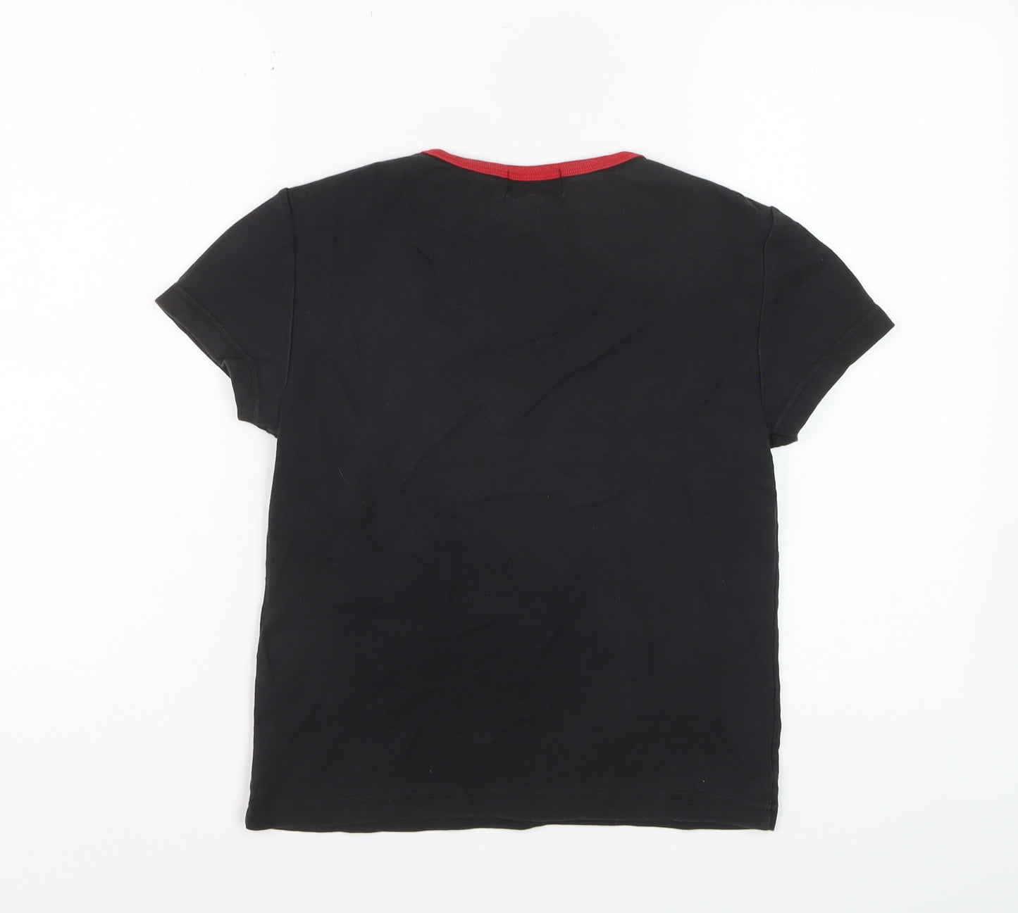 Ralph Lauren Polo Jeans Co Women's Black Ringer T-Shirt Size L
