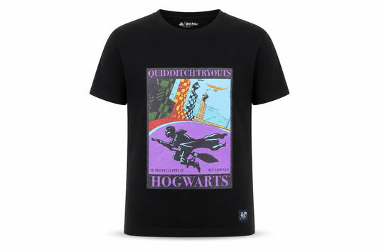 Marks and Spencer Boys Black Harry Potter Hogwarts Graphic T-Shirt 9-10 Years