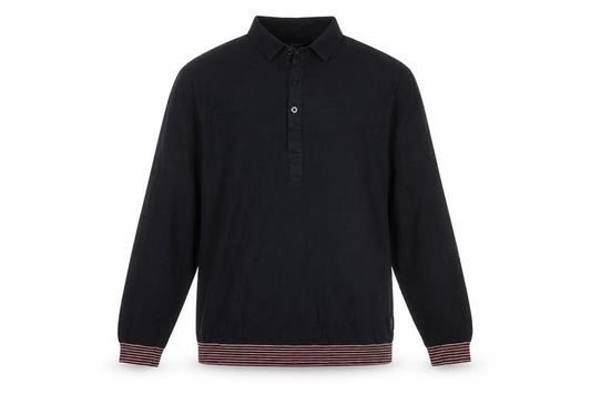 Ted Baker Men's Black Long Sleeve Polo Size L Cotton Blend