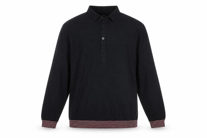 Ted Baker Men's Black Long Sleeve Polo Size L Cotton Blend