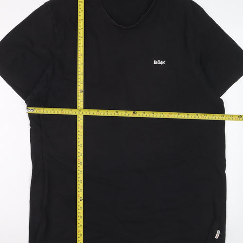 Lee Cooper Men's Black 3XL Crew Neck Cotton T-Shirt