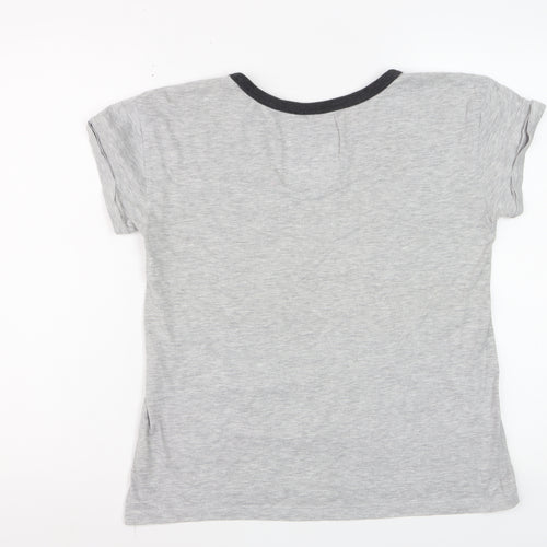 Superdry Womens Grey XS Slim Fit Graphic Cotton T-Shirt