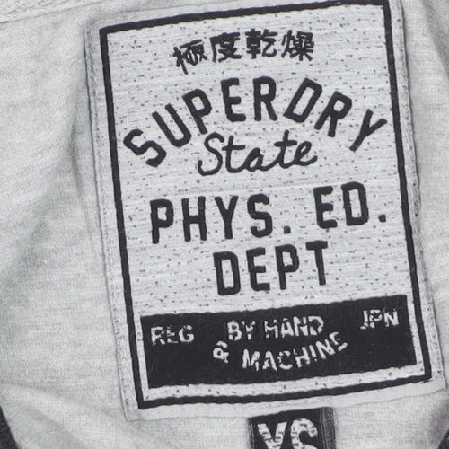 Superdry Womens Grey XS Slim Fit Graphic Cotton T-Shirt
