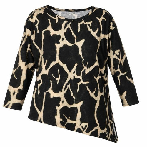 Wallis Women’s Beige Animal Print Long Sleeve Tunic Blouse Size S