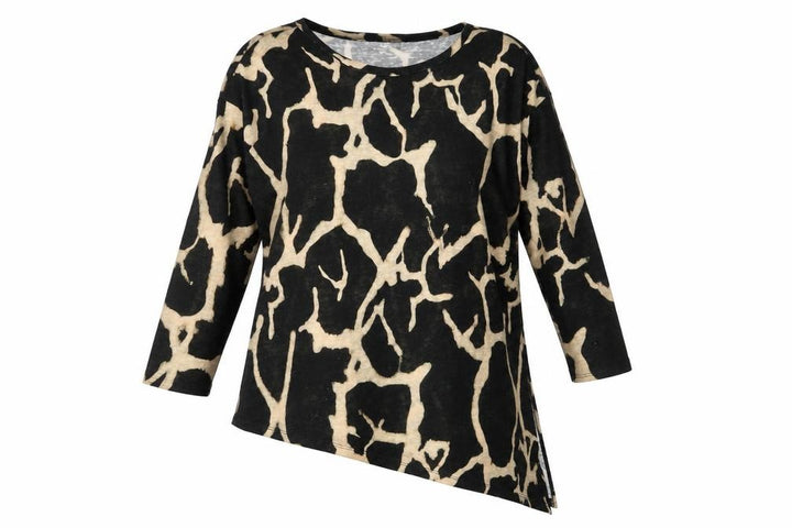 Wallis Women’s Beige Animal Print Long Sleeve Tunic Blouse Size S