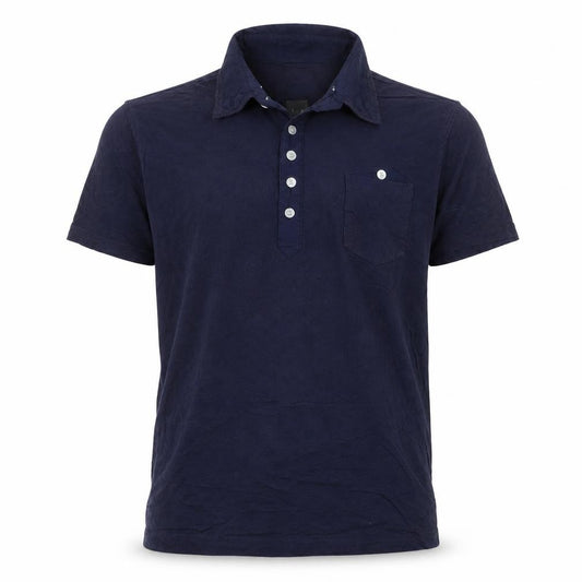 Tokyo Laundry Men's Blue Cotton Short Sleeve Polo Shirt - Size M