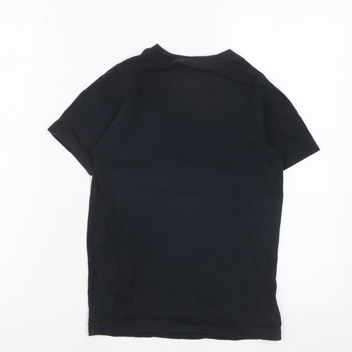 Nike Boys Black Graphic Logo T-Shirt 8-9 Years Short Sleeve Sports Tee