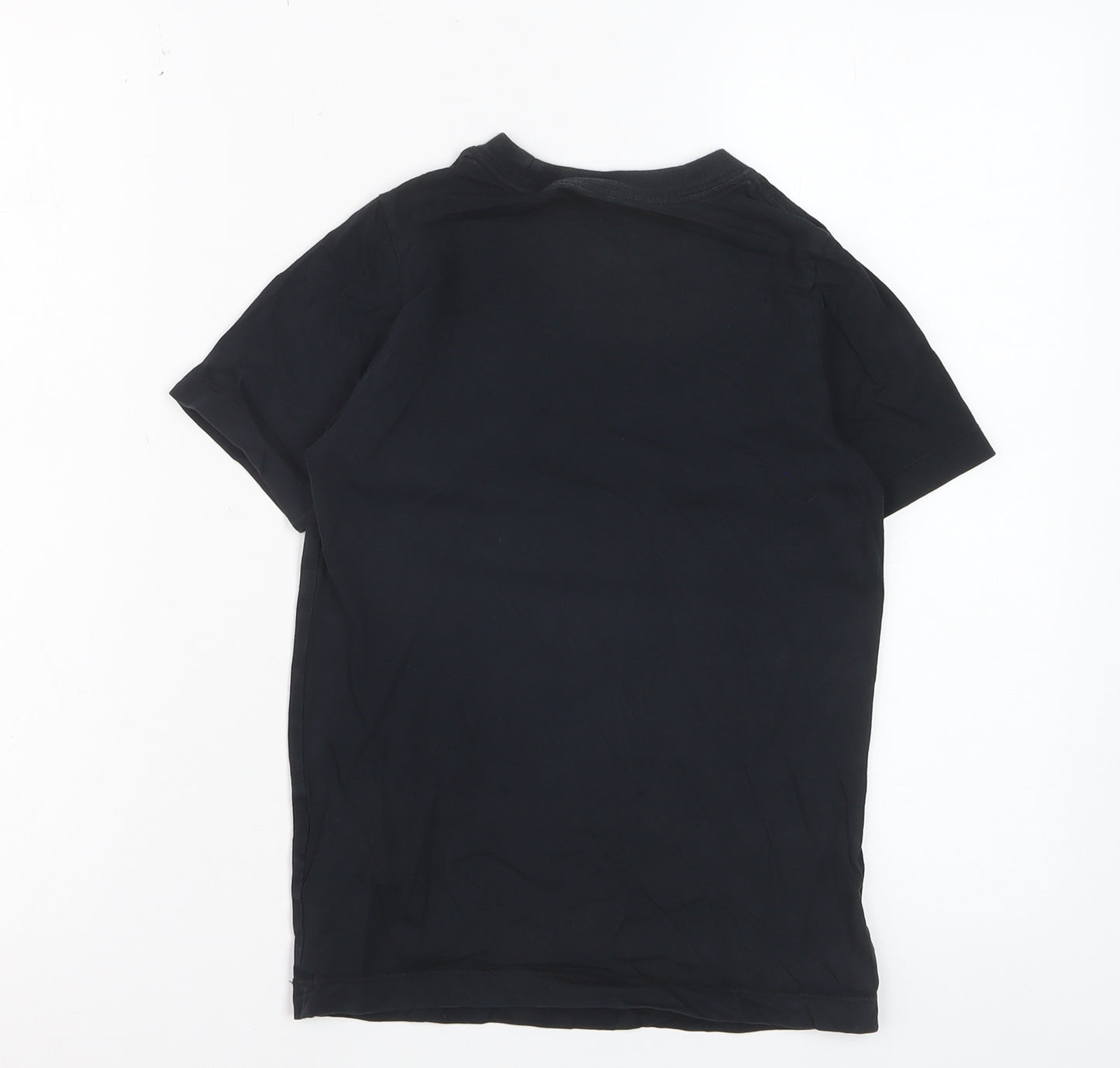 Nike Boys Black Graphic Logo T-Shirt 8-9 Years Short Sleeve Sports Tee