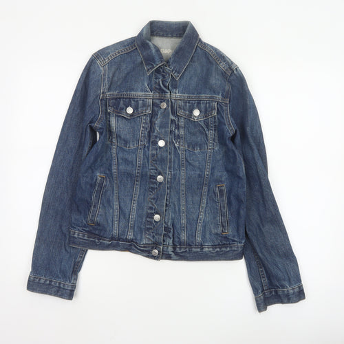 GAP Womens Blue Denim Basic Jacket Size S Regular Fit