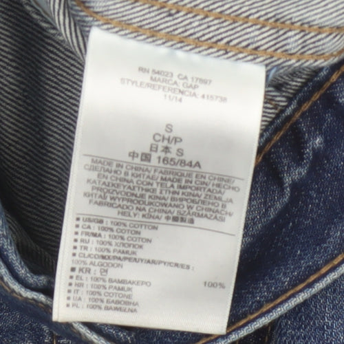 GAP Womens Blue Denim Basic Jacket Size S Regular Fit
