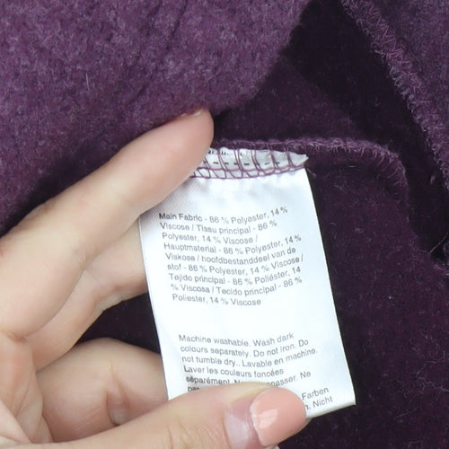 Regatta Women’s Purple Fleece Jacket Size 12 Full Zip Outdoor Wear