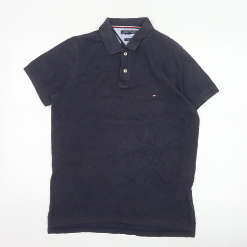 Tommy Hilfiger Men's Navy Blue Slim Fit Polo Shirt M