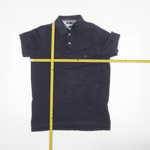 Tommy Hilfiger Men's Navy Blue Slim Fit Polo Shirt M