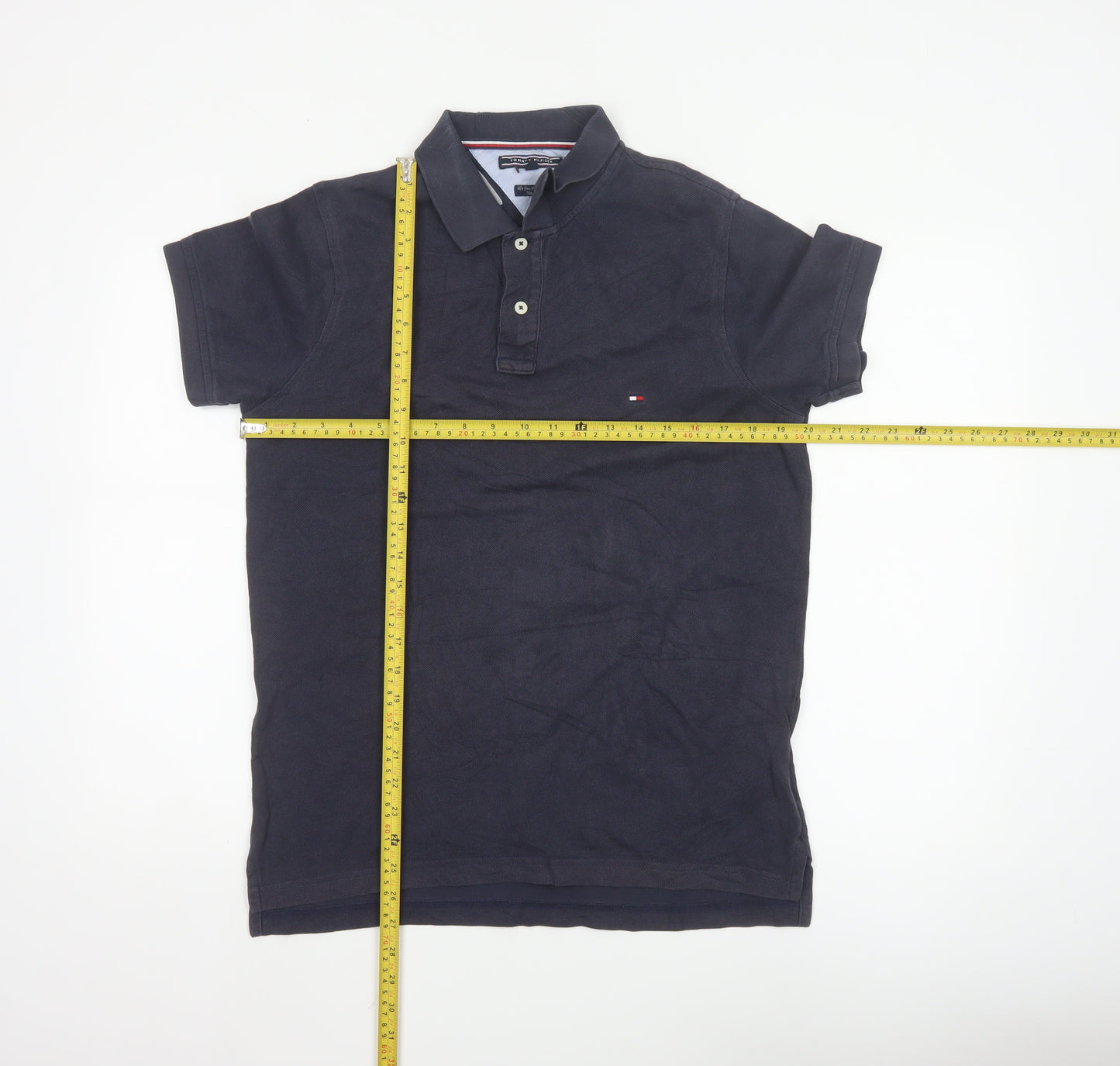 Tommy Hilfiger Men's Navy Blue Slim Fit Polo Shirt M