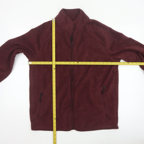 Marks and Spencer Men's Red Fleece Full Zip Jacket Size M