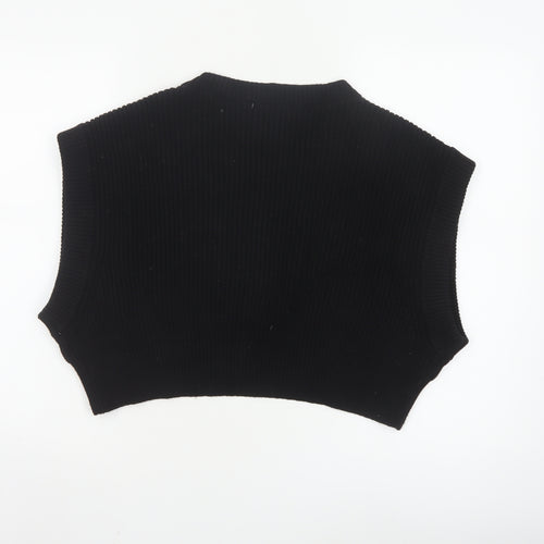 ZARA Women Black Sleeveless Knit Vest Jumper Size S