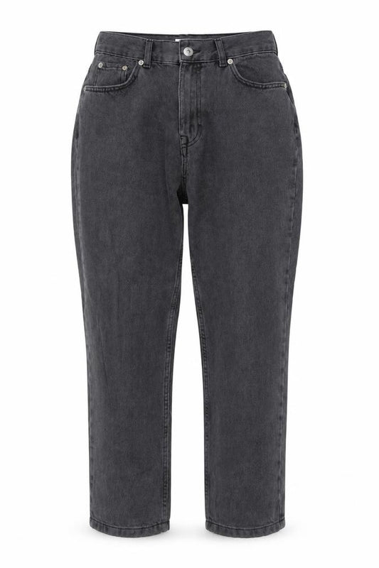 Pull&Bear Women Grey Mom Jeans Size 10 High Rise Cotton Denim