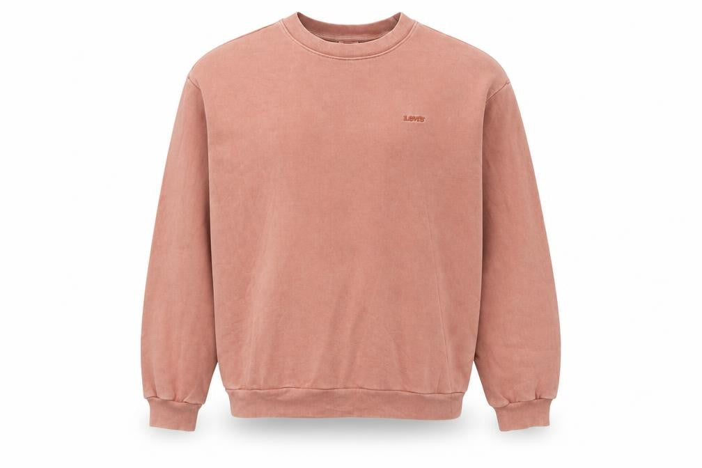 Levi's Men's Pink Crew Neck Cotton Sweatshirt XS Classic Style