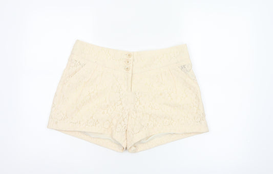 Warehouse Women’s Ivory Lace Chino Shorts Size 12