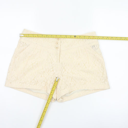 Warehouse Women’s Ivory Lace Chino Shorts Size 12