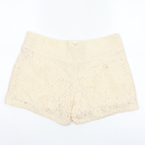 Warehouse Women’s Ivory Lace Chino Shorts Size 12