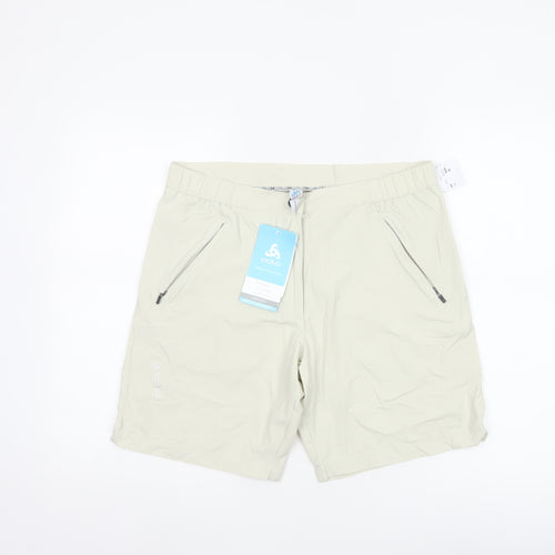 Odlo Women's Beige Chino Softshell Shorts UK 12 - Lightweight Stretch