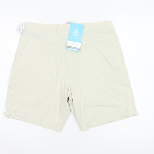 Odlo Women's Beige Chino Softshell Shorts UK 12 - Lightweight Stretch