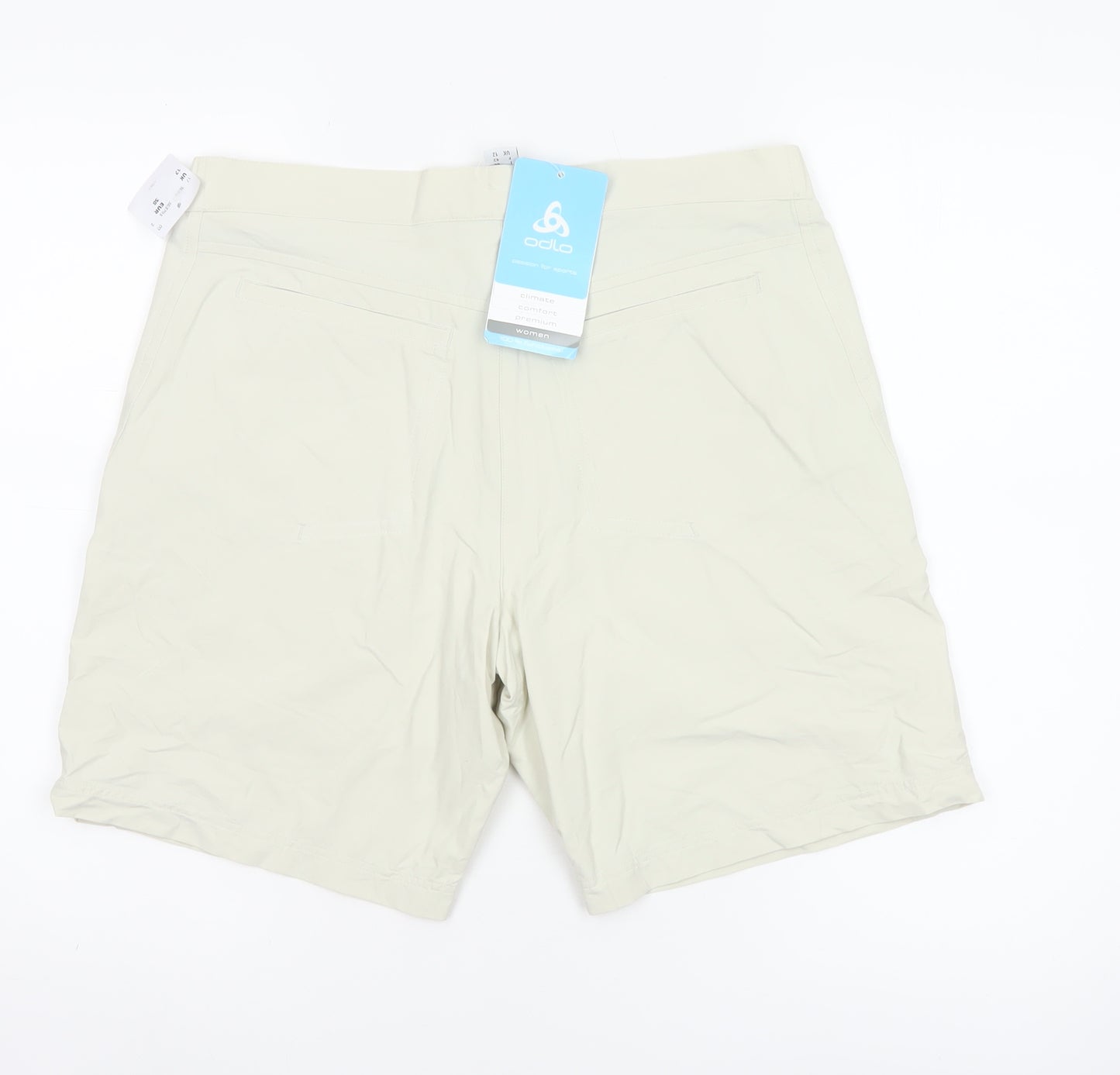 Odlo Women's Beige Chino Softshell Shorts UK 12 - Lightweight Stretch