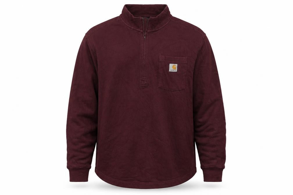 Carhartt Men's Red XL Relaxed Fit 1/4 Zip Sweatshirt