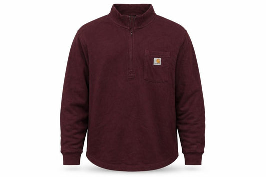 Carhartt Men's Red XL Relaxed Fit 1/4 Zip Sweatshirt