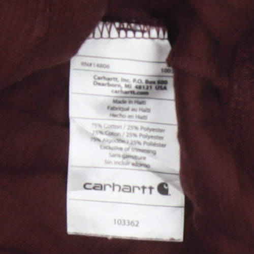 Carhartt Men's Red XL Relaxed Fit 1/4 Zip Sweatshirt