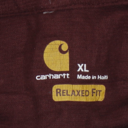 Carhartt Men's Red XL Relaxed Fit 1/4 Zip Sweatshirt