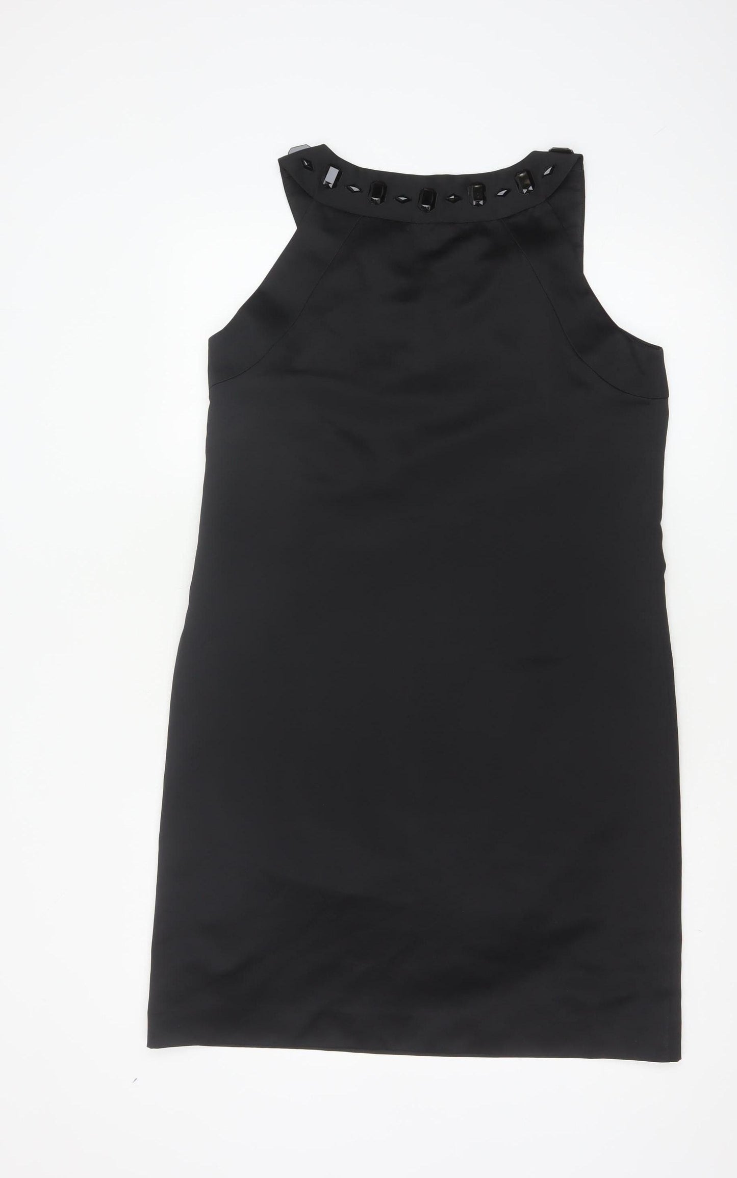 Mexx Women's Black Size 12 Beaded Sheath Knee Length Dress