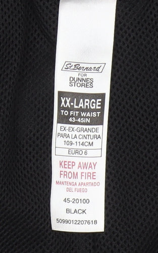 St. Bernard Men’s Black 2XL Sweatpants with Elastic Waist