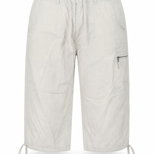 Kangol Women's Beige Linen Cargo Shorts M Lightweight Casual