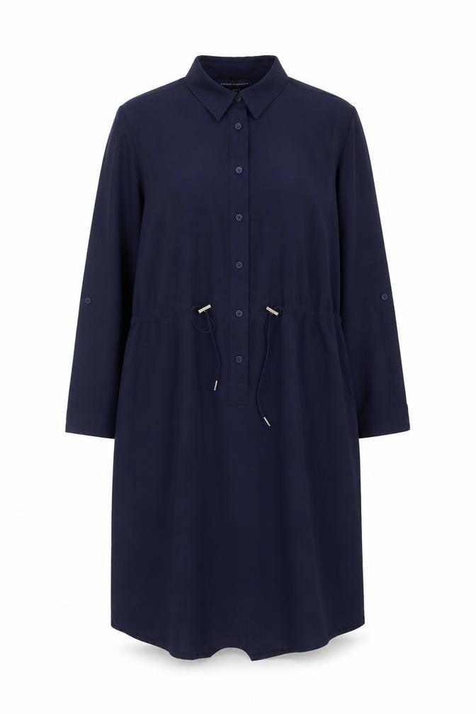 French Connection Women’s Navy Blue Collared Shirt Dress Size 6