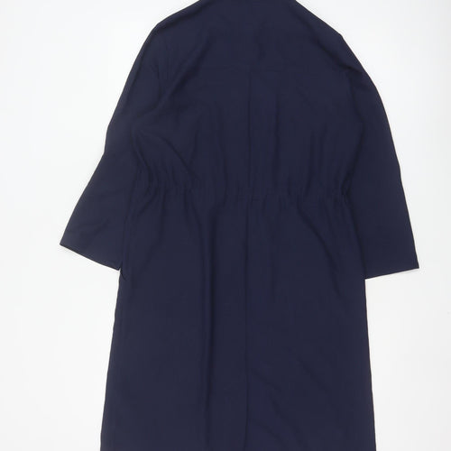 French Connection Women’s Navy Blue Collared Shirt Dress Size 6