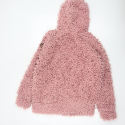 Trespass Women's Pink Full Zip Hooded Fleece Hoodie UK 14 L