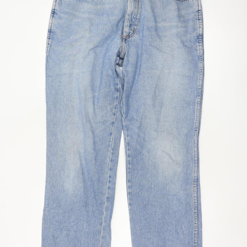 Wrangler Men's Blue 34W 32L Straight Leg Denim Jeans