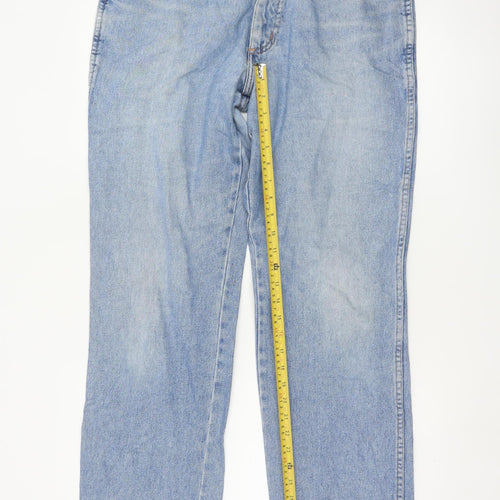 Wrangler Men's Blue 34W 32L Straight Leg Denim Jeans