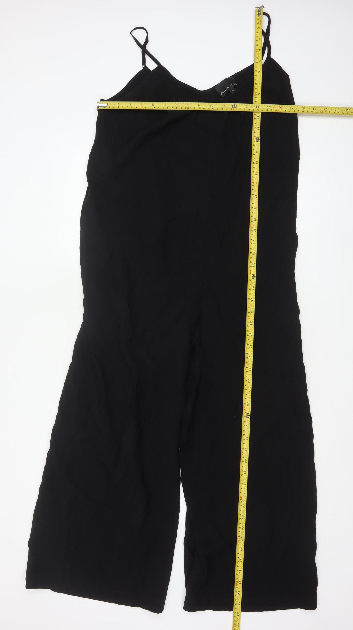 Phase Eight Women's Black Wide-Leg Sleeveless Jumpsuit UK 10