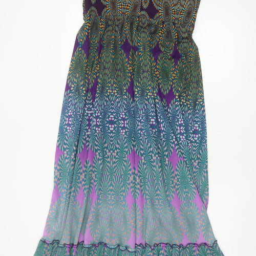 Wallis Women's Multicoloured Size 12 Maxi Dress Sleeveless Bohemian Long