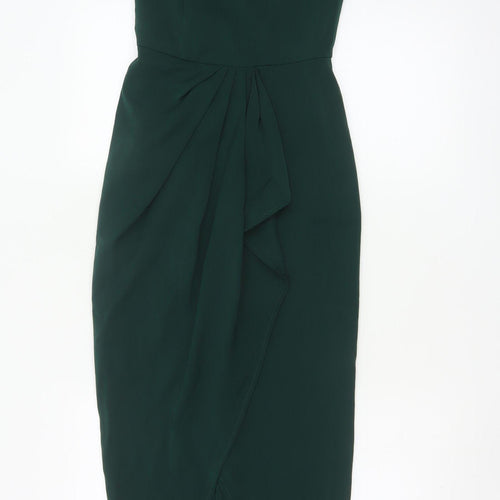 Pilgrim Women Green Strapless Bodycon Midi Dress Size 6