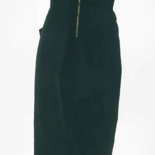 Pilgrim Women Green Strapless Bodycon Midi Dress Size 6