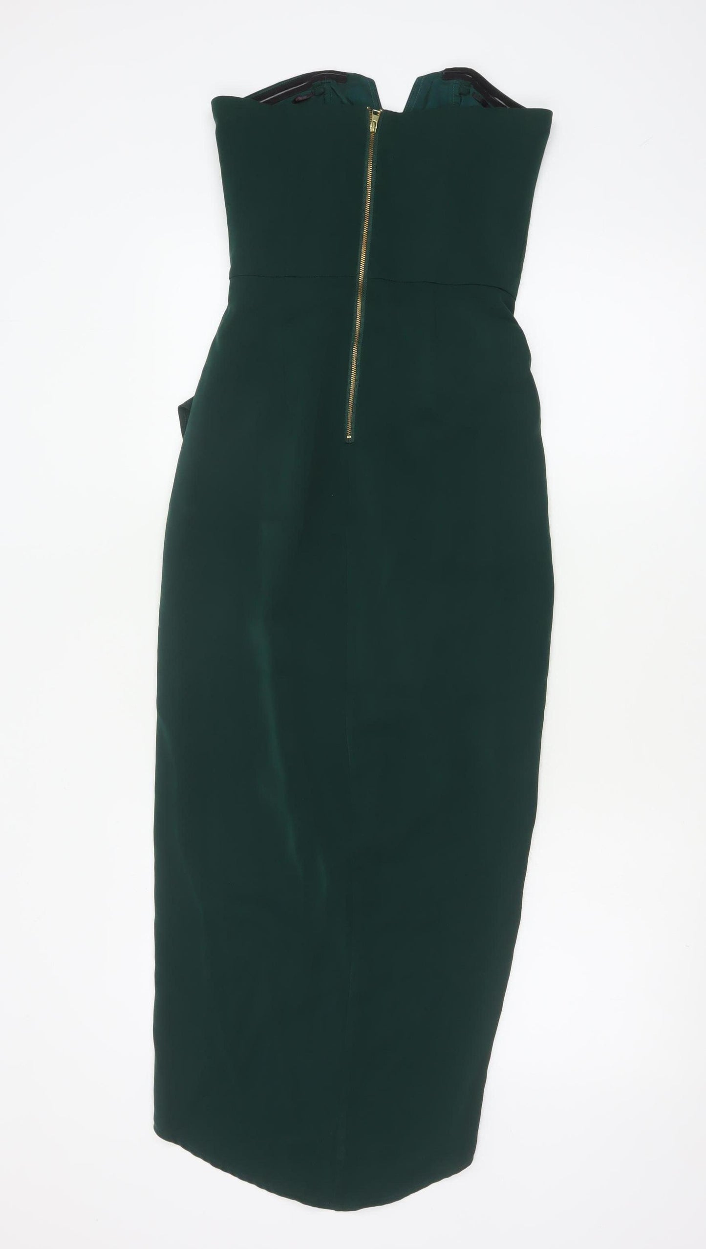 Pilgrim Women Green Strapless Bodycon Midi Dress Size 6