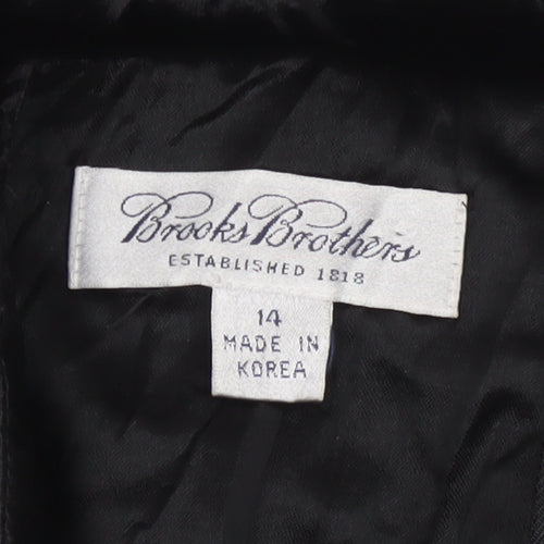 Brooks Brothers Women’s Black Velvet Sheath Dress Size 14 Formal