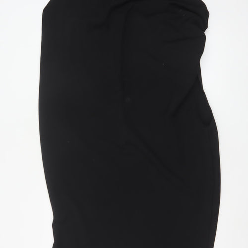 Zara Women Black One Shoulder Bodycon Dress Size 14 Party Cocktail